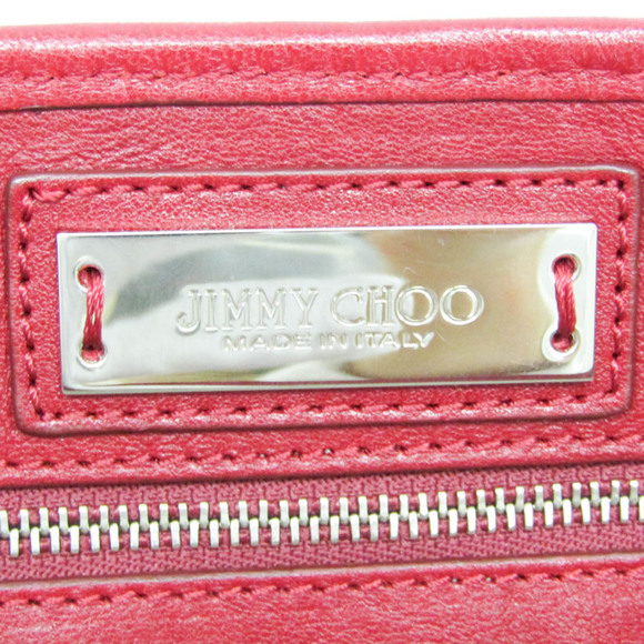 Jimmy Choo Sasha Women's Leather Studded Handbag,Tote Bag Dark Red - Picture 13 of 15